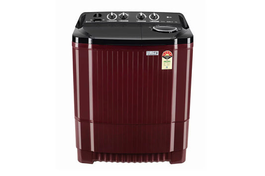 LG P115ASDAZ 11.5Kg Semi Automatic Top Load Washing Machine, Roller Jet Pulsator + Soak, Burgundy Mahajan Electronics Online