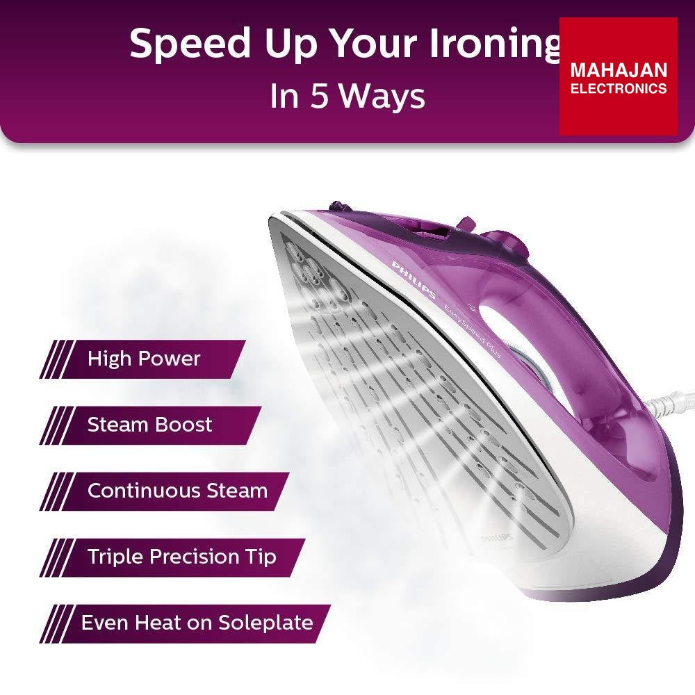Philips EasySpeed Plus Steam Iron GC2147/30-2400W, Quick Heat Philips