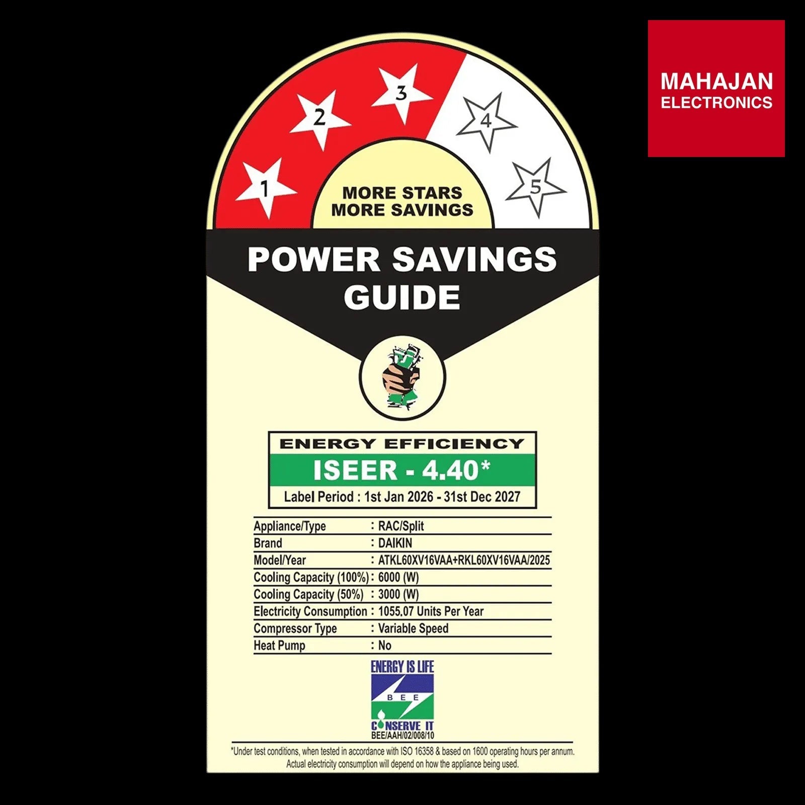 Daikin ATKL60XV16VAA 1.8 Ton 3 Star Inverter Split AC | Copper Condenser | PM2.5 Filter | Dew Clean – Mahajan Electronics Online.