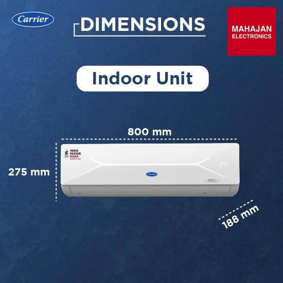 Carrier 24k XCEL LUMO Gxi 3 Star CAI24CL3R36F1 Split Inverter AC 2 Ton 3 Star Inverter Split AC | 6-in-1 – Mahajan Electronics Online.