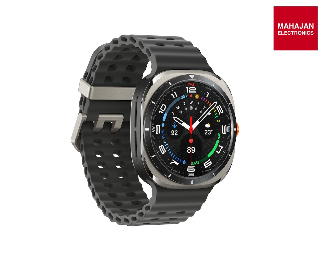 Samsung Galaxy Watch Ultra 2025 (47mm, LTE, Titanium Silver)| Upto 100h Battery| 3nm Processor| Dual GPS| Quick Button/Siren| Sapphire Glass| 10ATM and IP68| BP and ECG Monitor| Energy Score and Ages. Mahajan Electronics Online