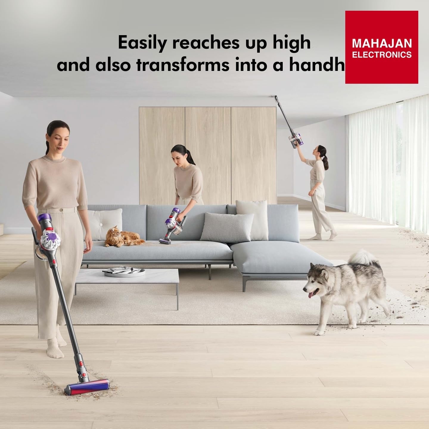 Dyson V8 Absolute Cordless Vacuum Cleaner|Powerful and Versatile|2 Year Warranty incl Accidental Damage – Mahajan Electronics Online.