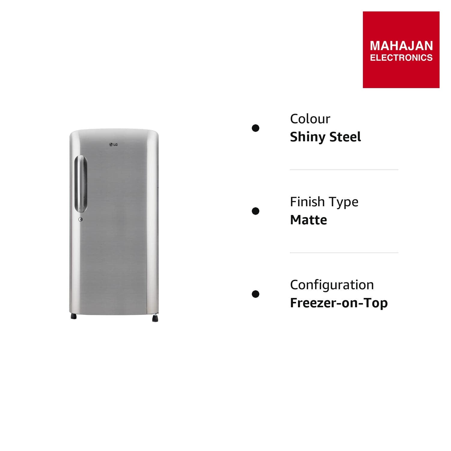 LG GLD1936YAPZ 185 L 3 Star Direct-Cool Single Door Refrigerator ( Shiny Steel, Fast Ice Making, Gross Volume – Mahajan Electronics Online.