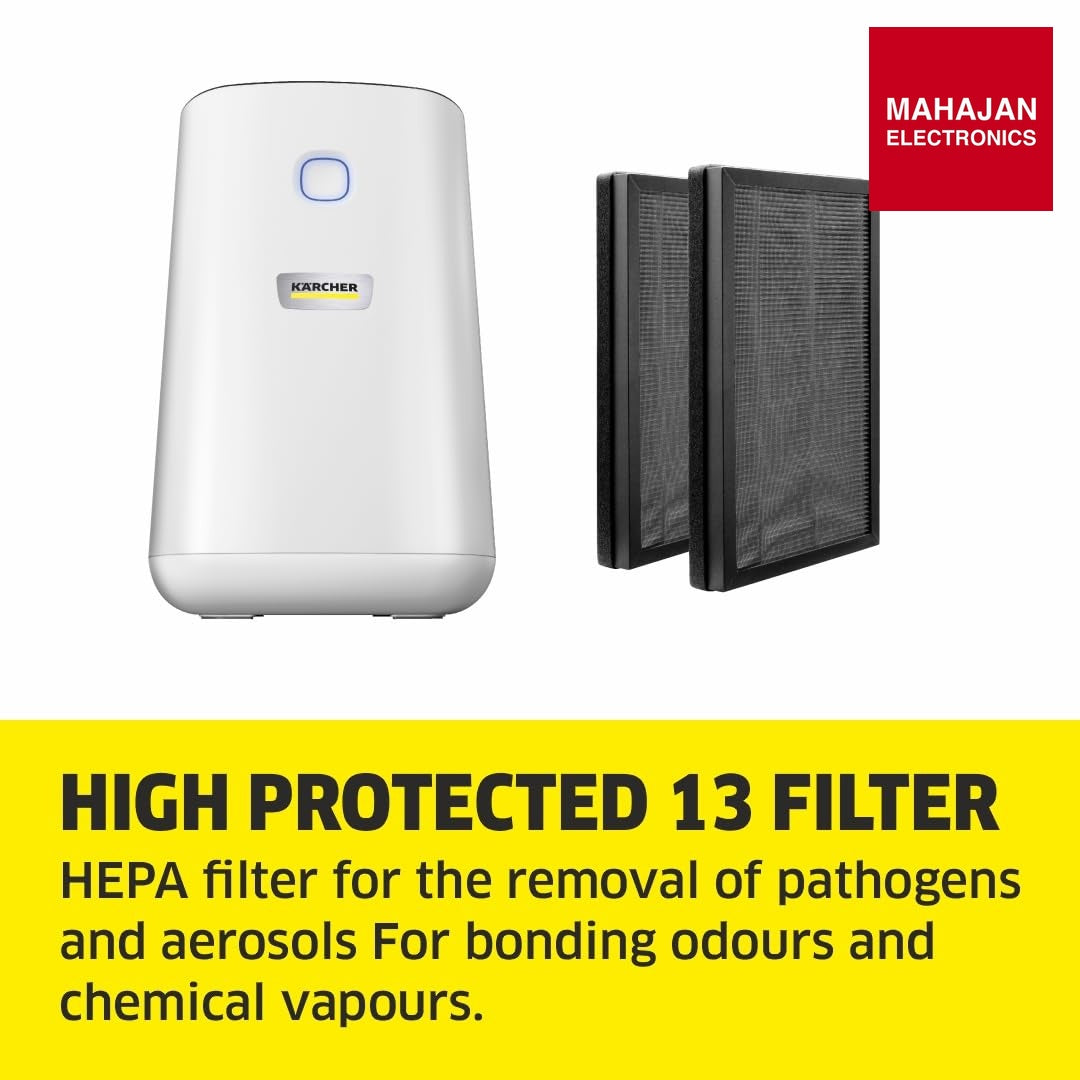 Kärcher AF20 Air Purifier For Home,Dual H13 HEPA & Activated Carbon Filters,Removes 99.99% Pathogens & Fine – Mahajan Electronics Online.