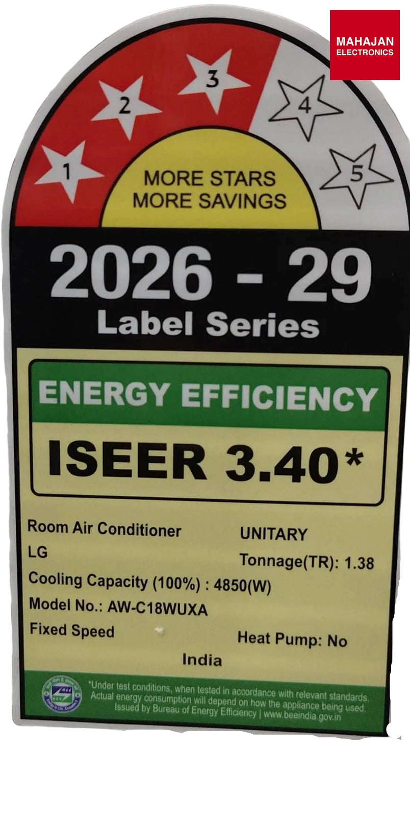 LG AW-C18WUXA 1.5 Ton 3-Star(2026 Series) Fix Speed Window AC | Copper Coil Mahajan Electronics – Mahajan Electronics Online.