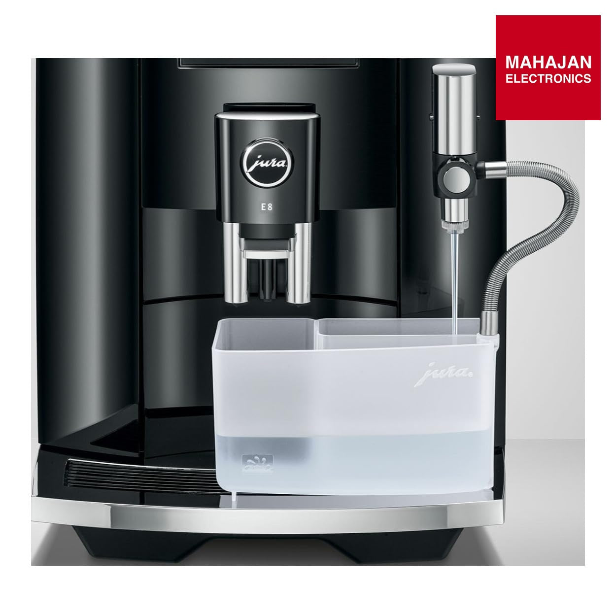 Jura E8 Automatic Coffee Machine (15270, Piano Black) Bundle with Glass Milk Container (2 Items) – Mahajan Electronics Online.