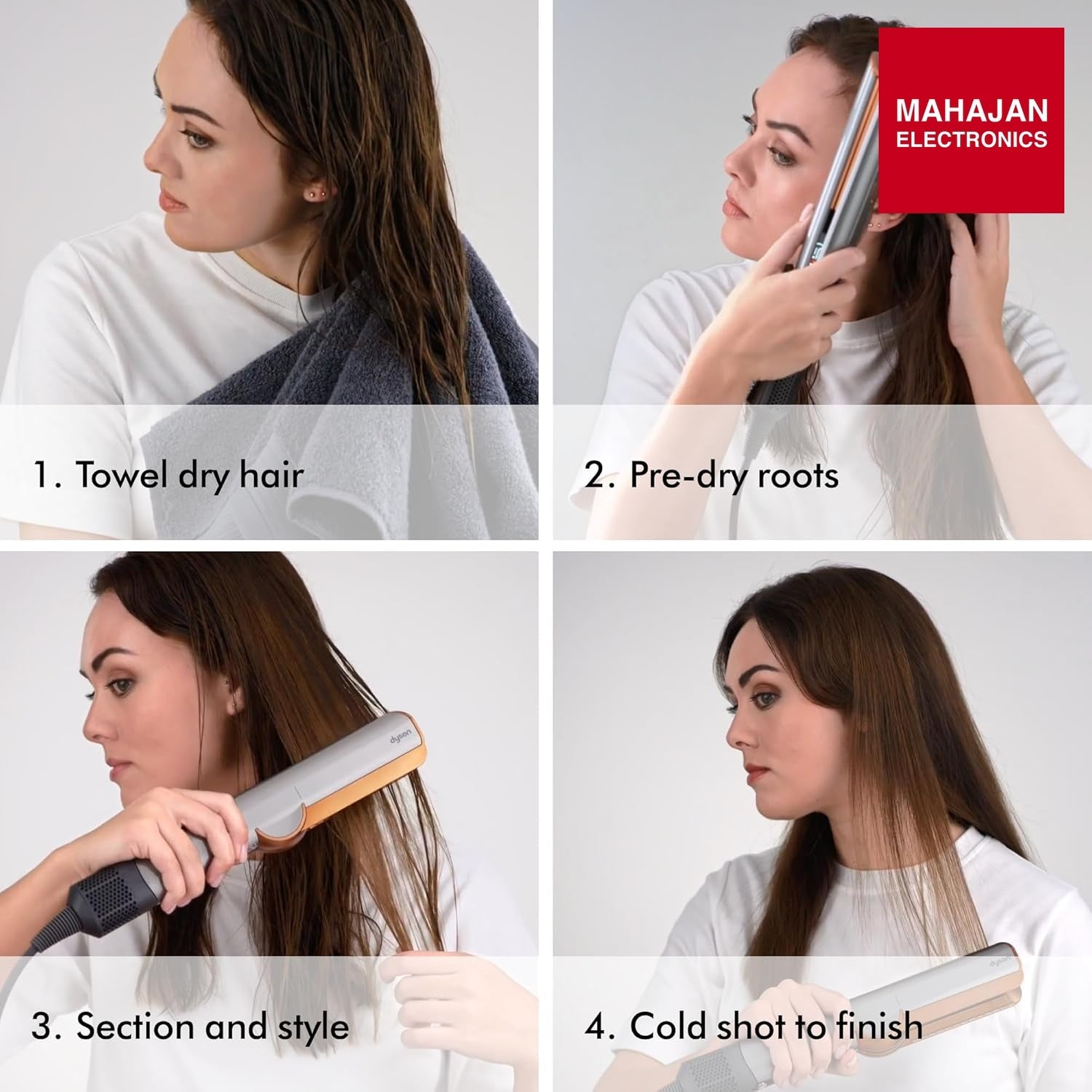 Dyson Airstrait™ Hair Straightener| Wet-to-dry straightener | Straightens with air | No hot plates, no heat – Mahajan Electronics Online.