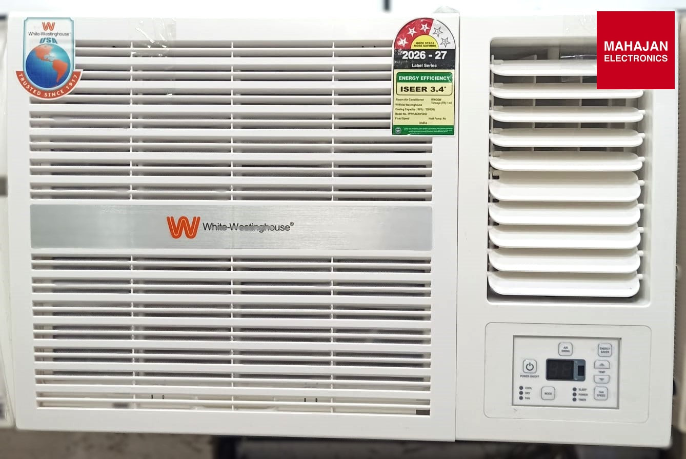 White Westinghouse WWRAC19F3HD 1.5 Ton 3 star 5200 Watts Fixed Speed Window Air Conditioner 2026 – Mahajan Electronics Online.