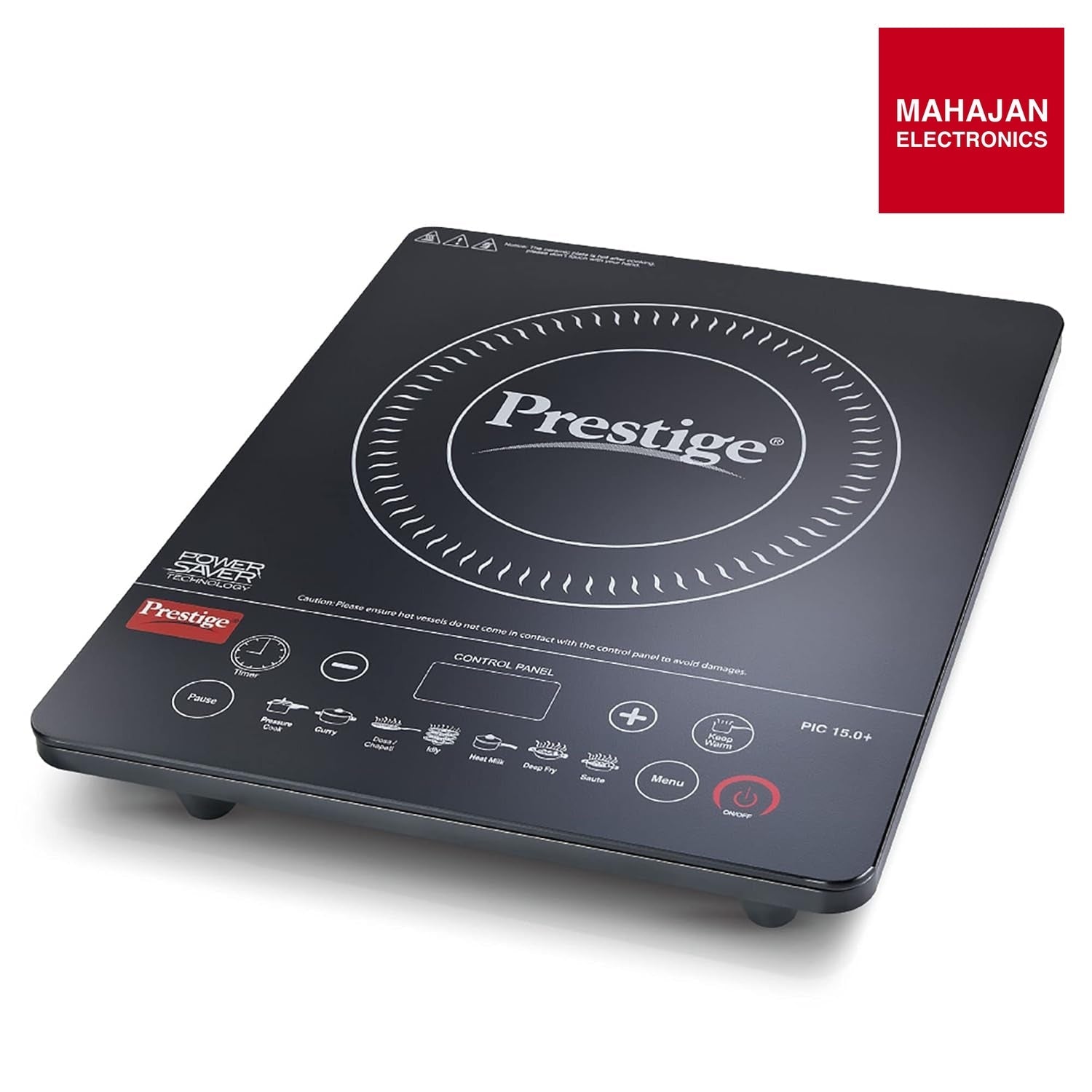 Prestige PIC 15.0 Plus 1900 Watts Induction Cooktop | 4KV Surge Protection | 7 Preset Indian Menu Options – Mahajan Electronics Online.