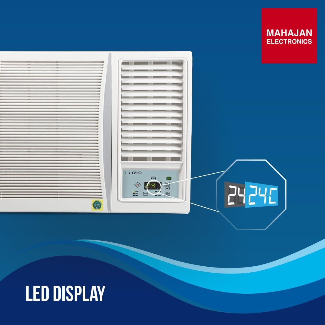 Lloyd GLW18I5AGSPR 1.5 Ton 5 Star Side Throw Inverter Window AC (6 in 1 Convertible, Cools Up To 54°C, Turbo – Mahajan Electronics Online.
