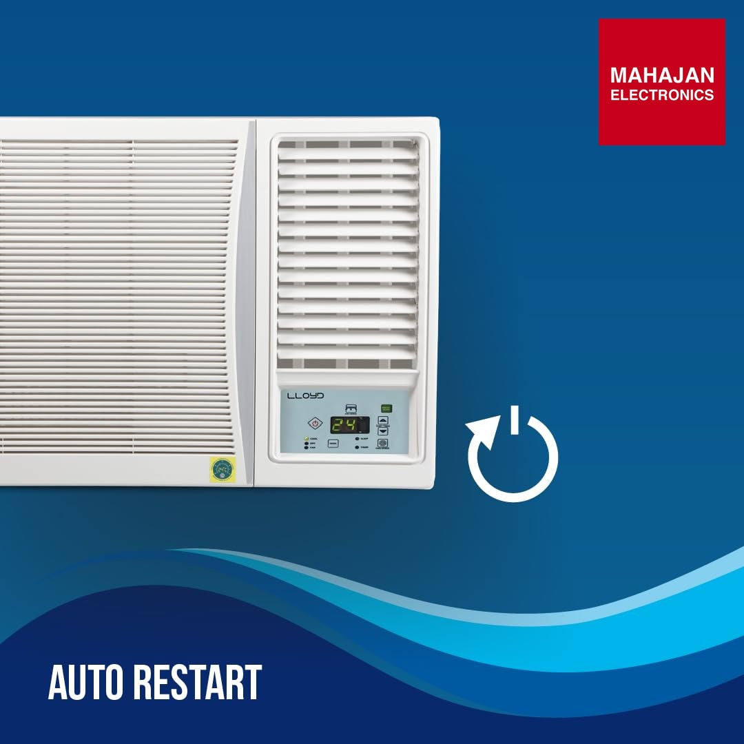 Lloyd GLW18I5AGSPR 1.5 Ton 5 Star Side Throw Inverter Window AC (6 in 1 Convertible, Cools Up To 54°C, Turbo – Mahajan Electronics Online.