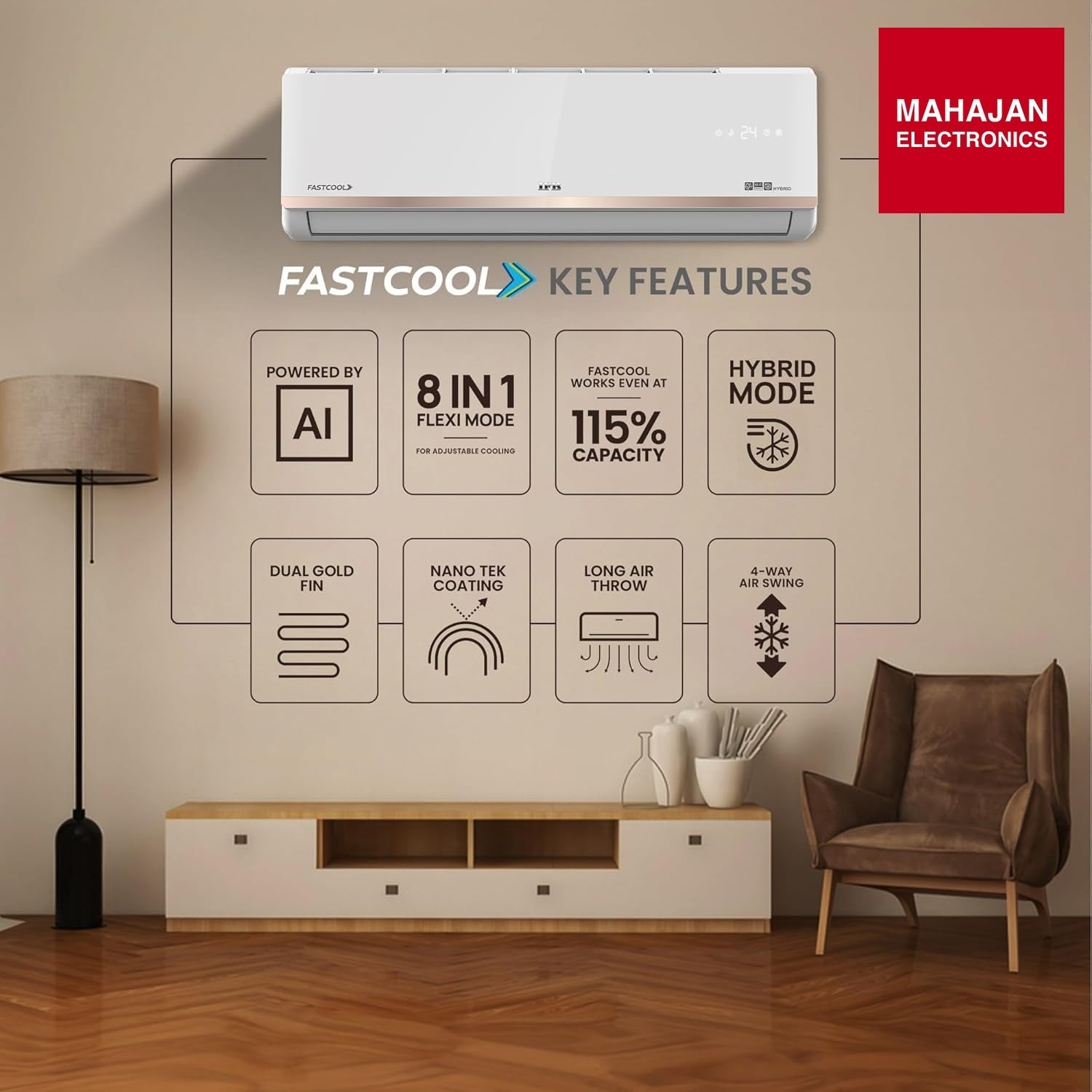 IFB CI205GN32RGM4 1.5 Ton 5 Star Split AC Inverter ( Copper Condenser) – Mahajan Electronics Online.