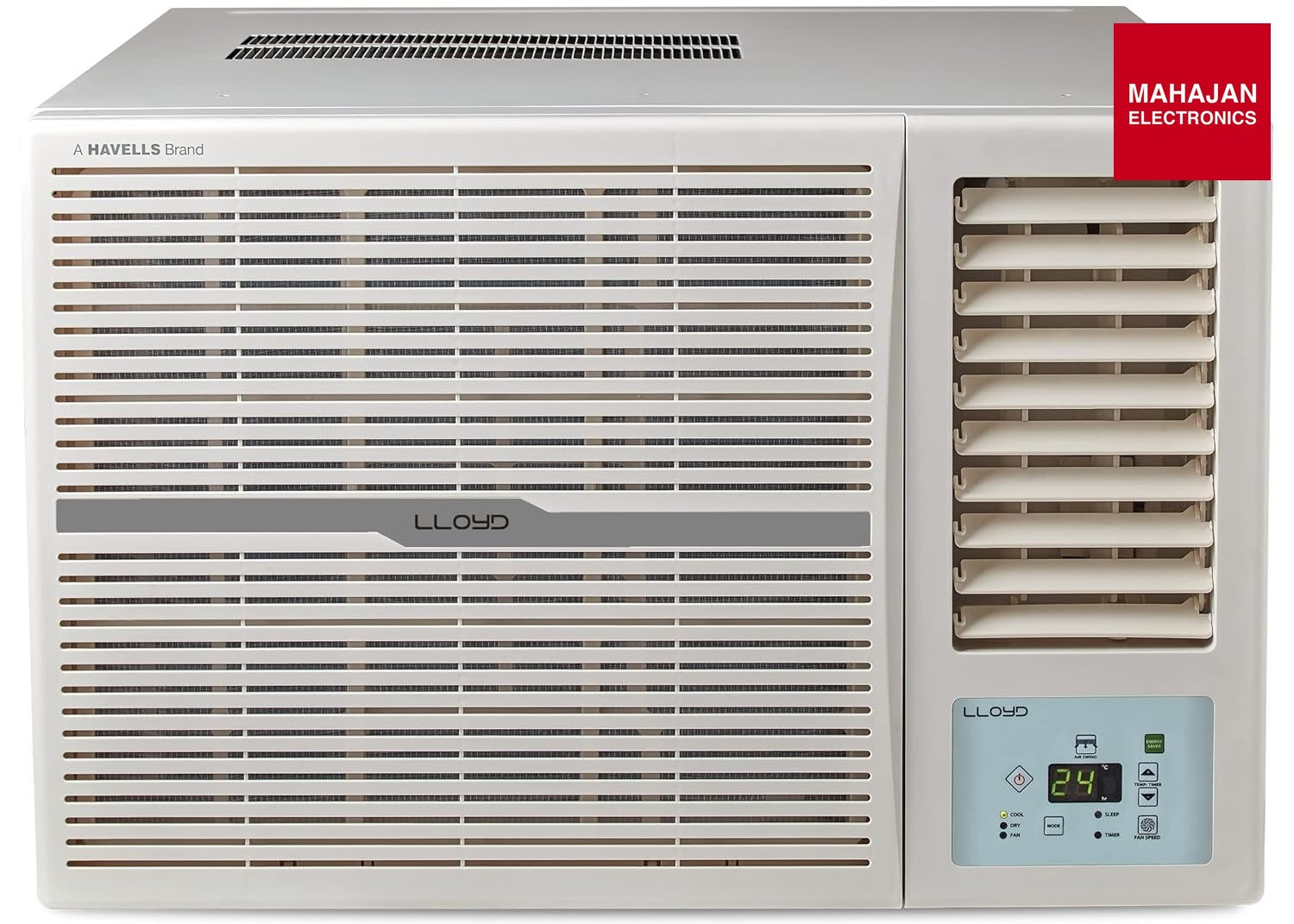 Lloyd_GLW12D2FESSW_1.0_Ton_2_Star_Fixed_Speed_Window_AC_100_Copper_White_with_Silver_Deco_Strip_-Online_Mahaja – Mahajan Electronics Online.