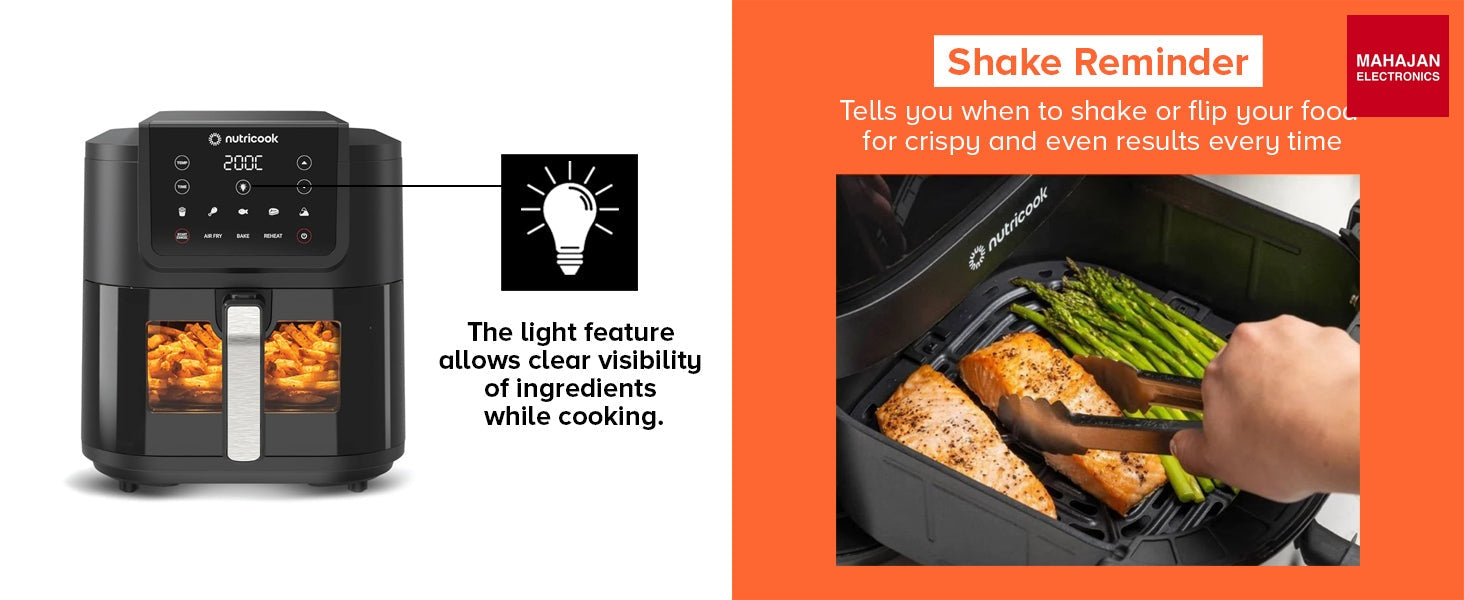 Nutricook Slim XL 7.6L Air Fryer with 100% Toxin-Free Ceramic Coating—No PTFE, PFAS, PFOA or Microplastics – Mahajan Electronics Online.