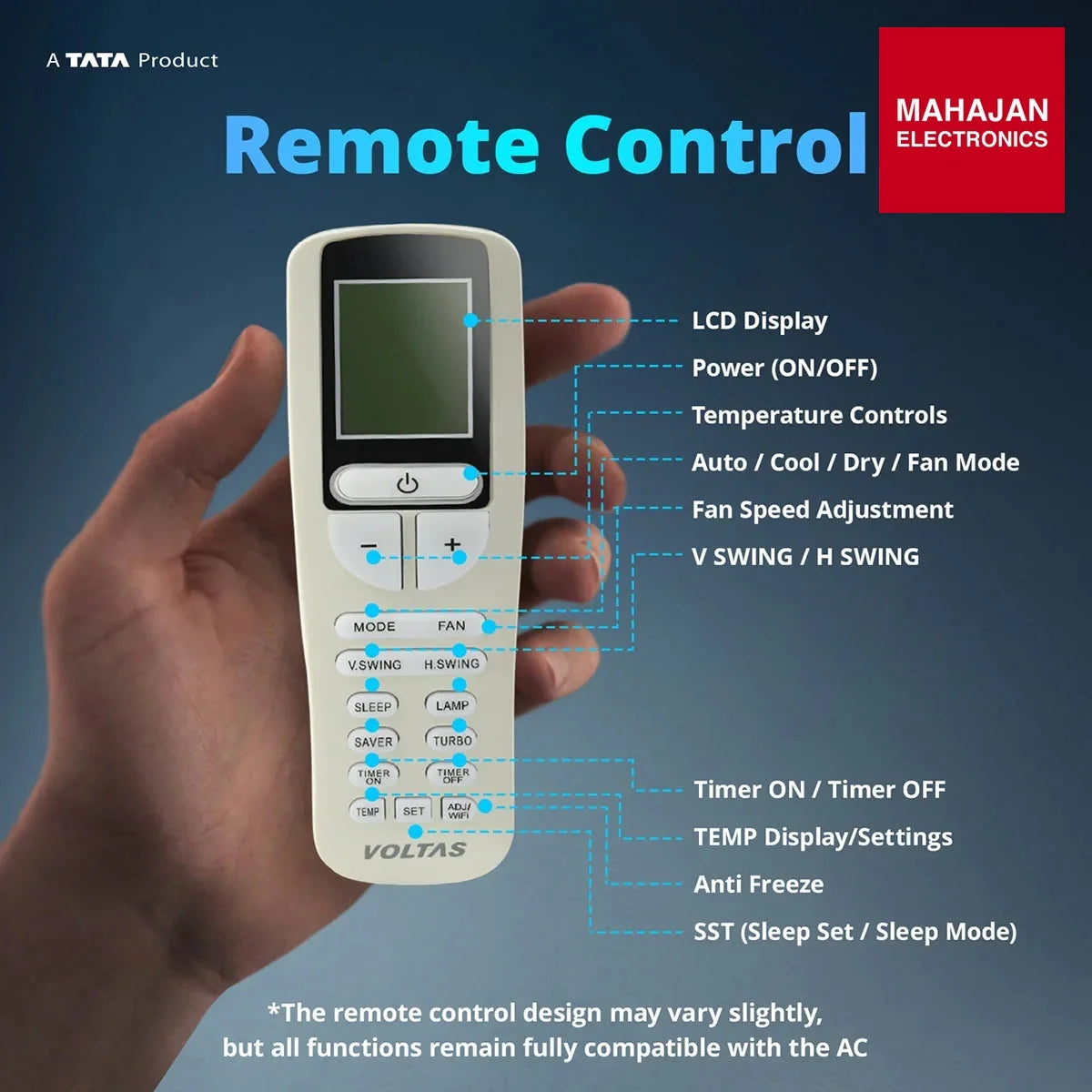 Voltas 122FS Emerald 1 Ton 2 Star Fixed Speed Split AC – Mahajan Electronics Online.