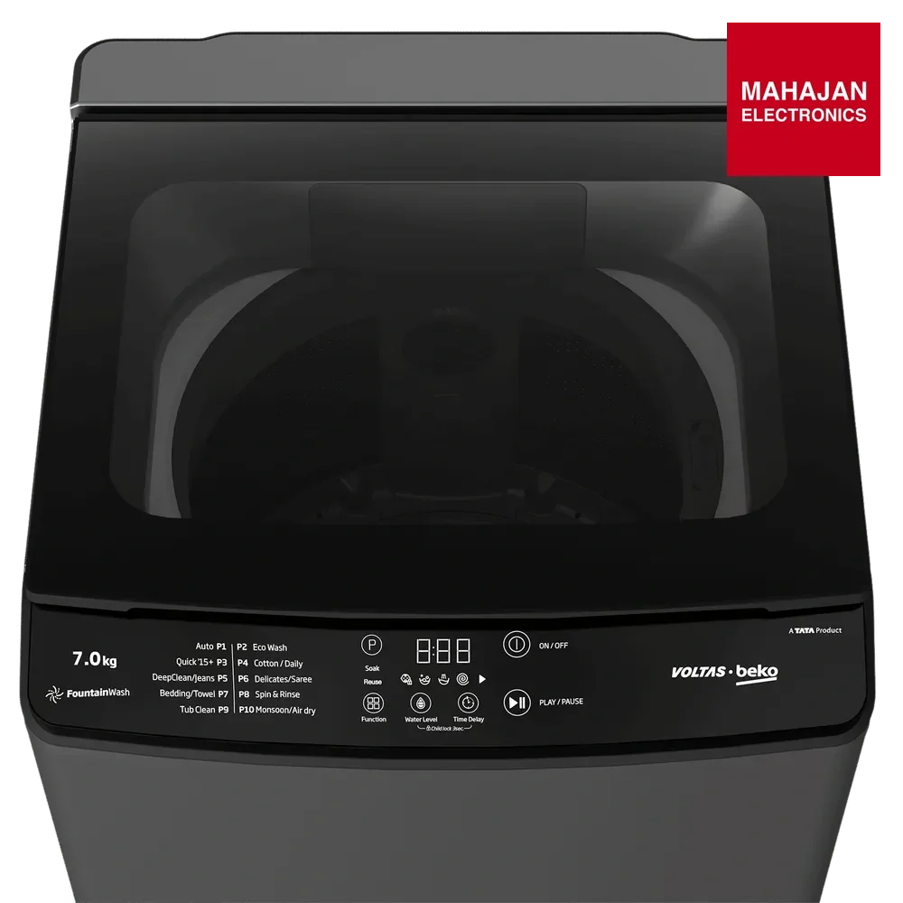 VOLTAS beko WTL7006UAA/SPC0OD 7 Kg 5 Star Fully Automatic Top Load Washing Machine ( Aqua Wave Drum, Medium – Mahajan Electronics Online.