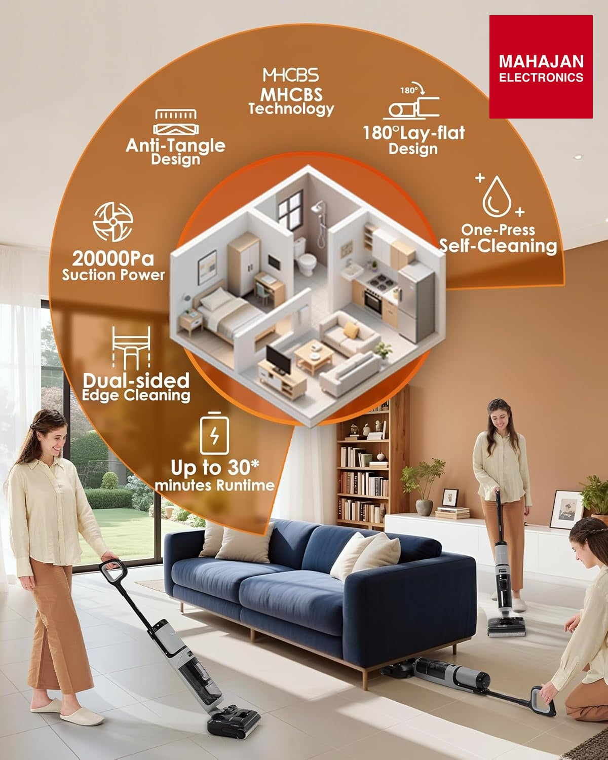 Tineco Floor ONE i5 Stretch Plus 2 Smart Cordless Wet & Dry Vacuum Cleaner & Mop for Hard Floors, 180° Flat – Mahajan Electronics Online.