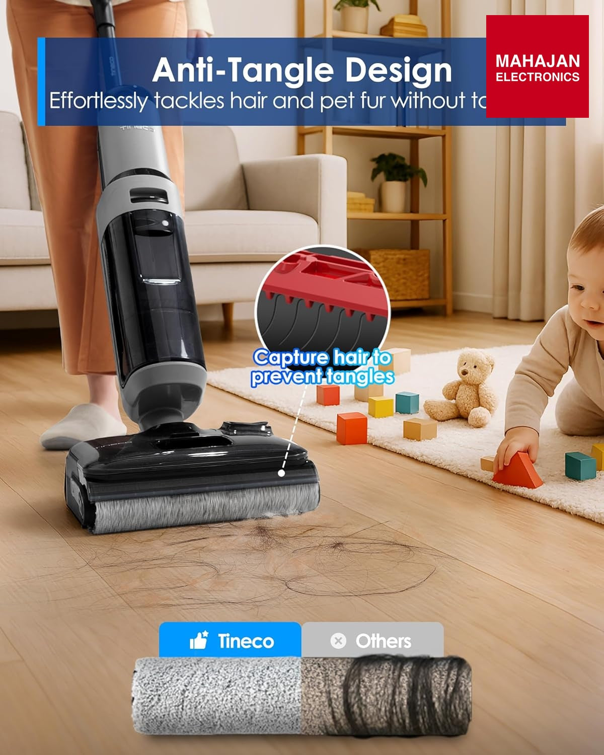 Tineco Floor ONE i5 Stretch Plus 2 Smart Cordless Wet & Dry Vacuum Cleaner & Mop for Hard Floors, 180° Flat – Mahajan Electronics Online.
