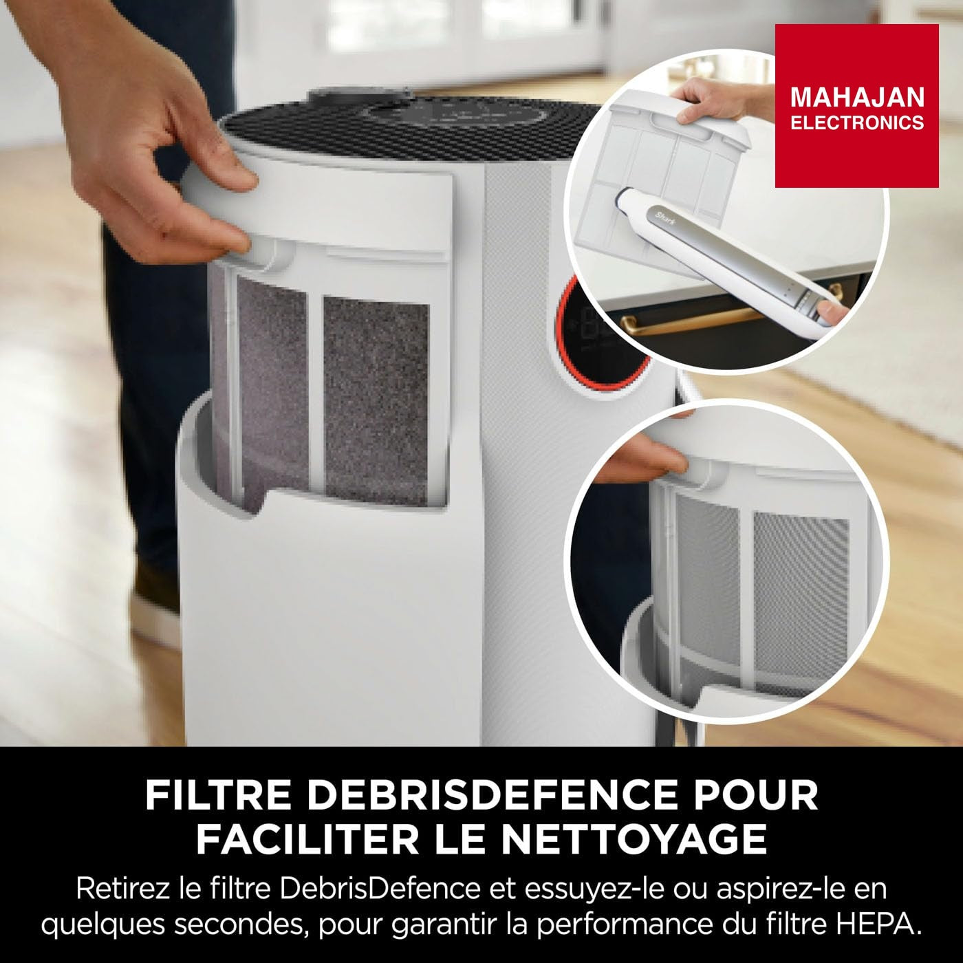 Shark HP150EU NeverChange Up to 5 Years Air Purifier for Home, Bedroom, Space Coverage 60m2, 5-Year HEPA – Mahajan Electronics Online.
