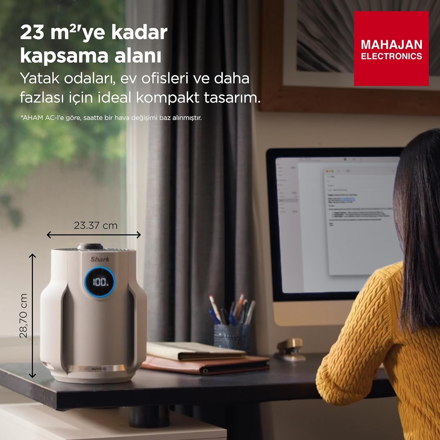 Shark HP072EU NeverChange Air Purifier for up to 5 Years for Home, 23 sq ft Coverage, Compact Air Purifier – Mahajan Electronics Online.