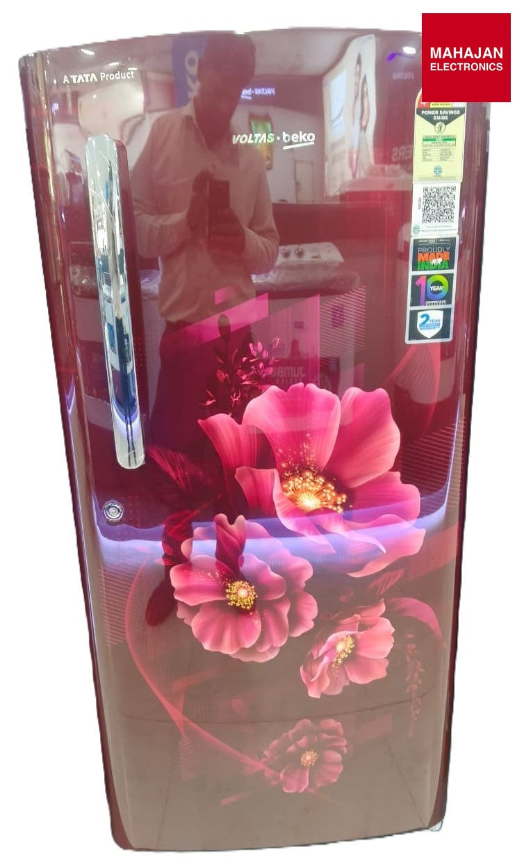 Voltas Beko VOLTBEK - RDC220A/4W0BWE0M0000GD 185L 4 Star Single Door Refrigerator Bonita Wine, | Direct Cool – Mahajan Electronics Online.