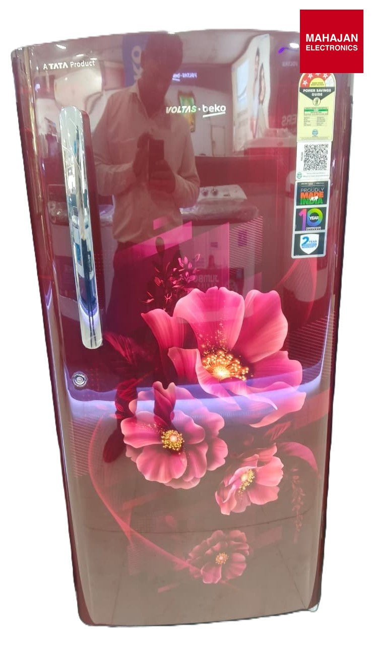 Voltas Beko VOLTBEK - RDC220A/4W0BWE0M0000GD 185L 4 Star Single Door Refrigerator Bonita Wine, | Direct Cool – Mahajan Electronics Online.