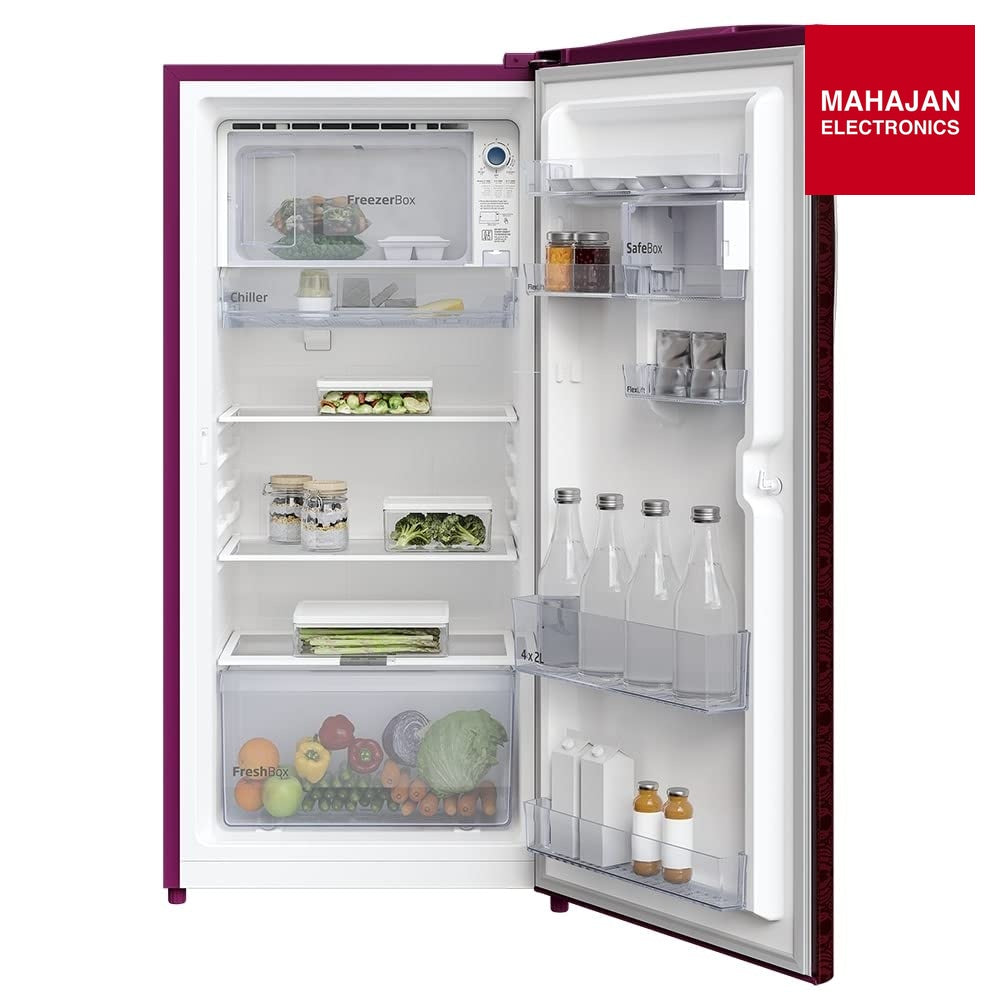 Voltas Beko - RDC245B / 3W0DWE0M000UGD 210L 3 Star Single Door Refrigerator (Dahlia Wine) | Direct Cool – Mahajan Electronics Online.