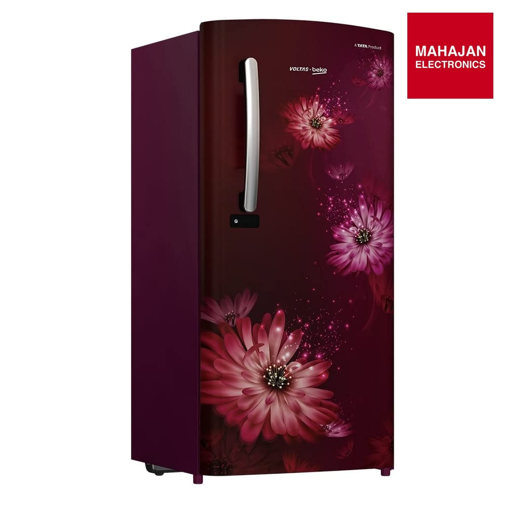 Voltas Beko - RDC245B / 3W0DWE0M000UGD 210L 3 Star Single Door Refrigerator (Dahlia Wine) | Direct Cool – Mahajan Electronics Online.