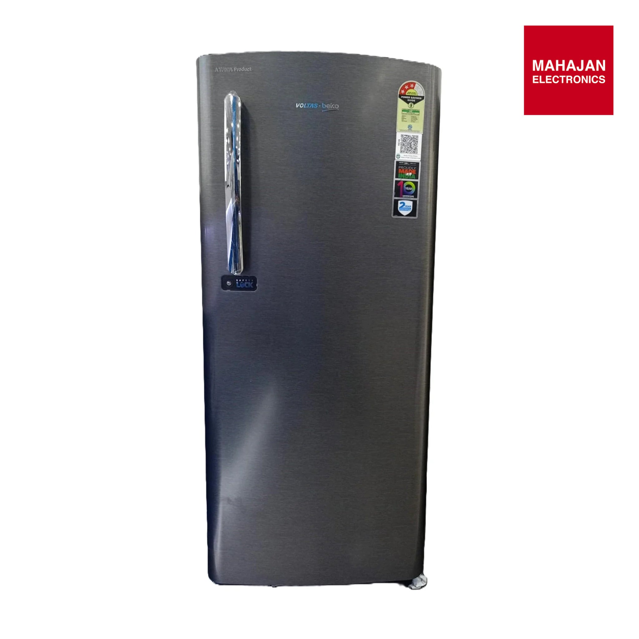 Voltas Beko RDC245B / 3W0XGE0M000UGD 210 L 3 Star Single Door Refrigerator (Dark Grey) | Direct Cool | Fresh – Mahajan Electronics Online.
