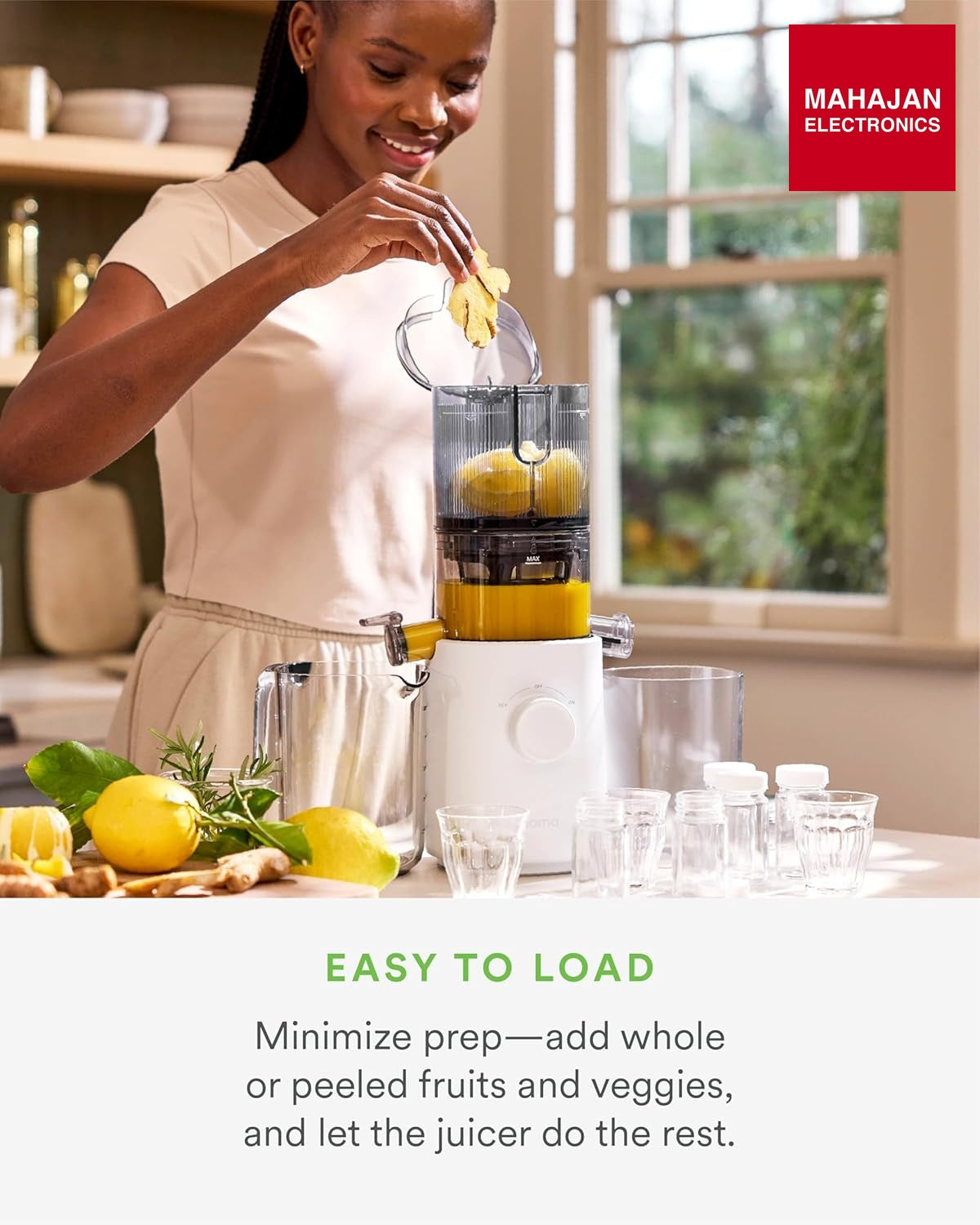 Nama J3 Compact Cold Press Juicer – Self-Feeding, Portable &amp; Nutrient-Rich Juicing – Mahajan Electronics Online.