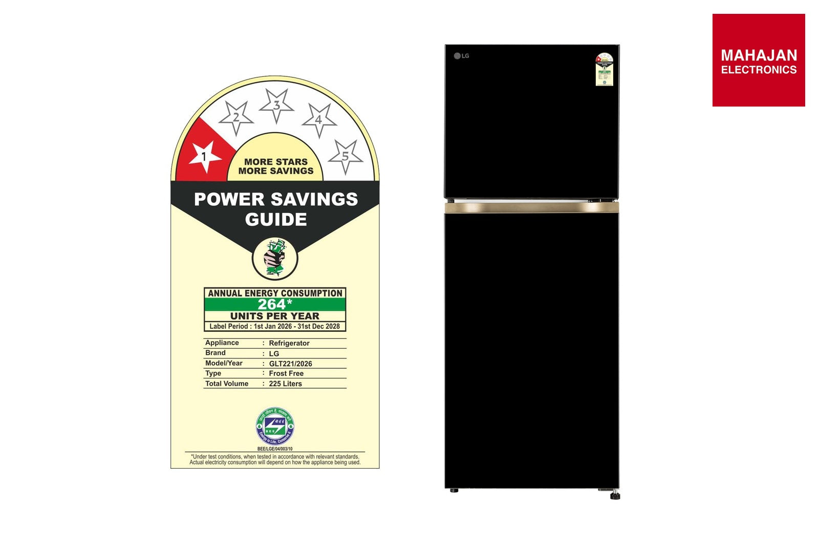 LG GLT2216WYOB 225L Double Door Refrigerator with Smart Mode, Auto Smart Connect, Smart Inverter Compressor – Mahajan Electronics Online.