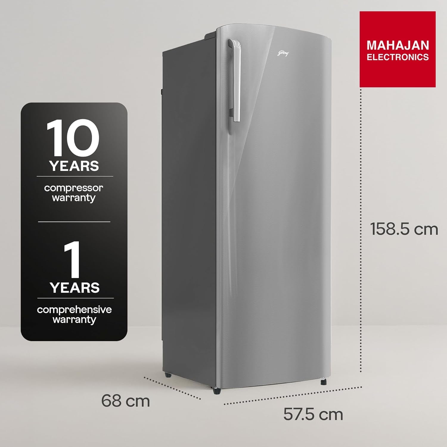 Godrej RD EMARVEL 290CN THI FS ST 268 L 3 Star Turbo Cooling Technology Single Door Inverter – Mahajan Electronics Online.