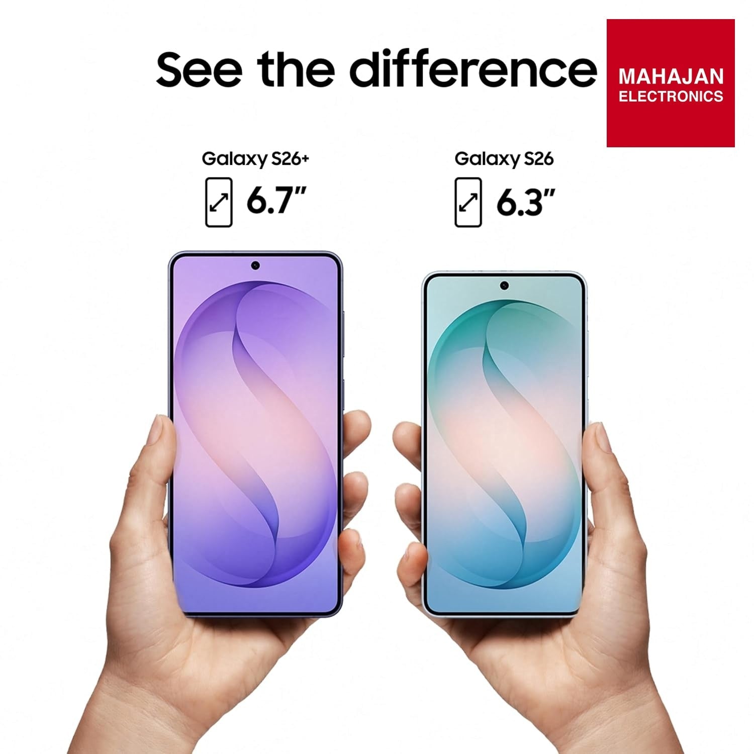 Samsung Galaxy S26 5G (Sky Blue, 12GB RAM, 256GB Storage), AI Phone, Photo Assist, Creative Studio, 50MP – Mahajan Electronics Online.