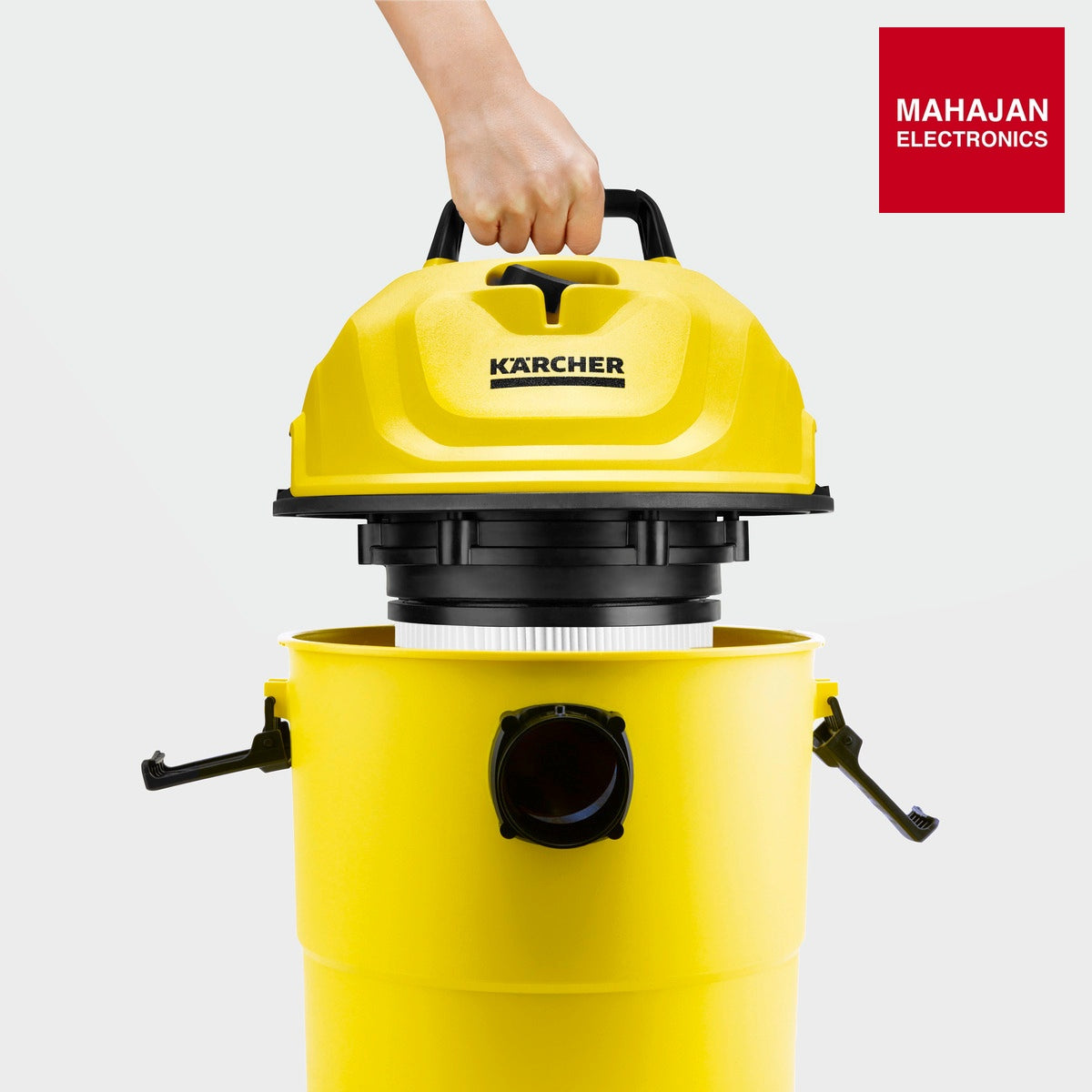 KARCHER WD 1 CLASSIC Kap-Multi-Purpose Vacuum Cleaner, Yellow,15 Liter, Cartridge-Online Mahajan Electronics – Mahajan Electronics Online.
