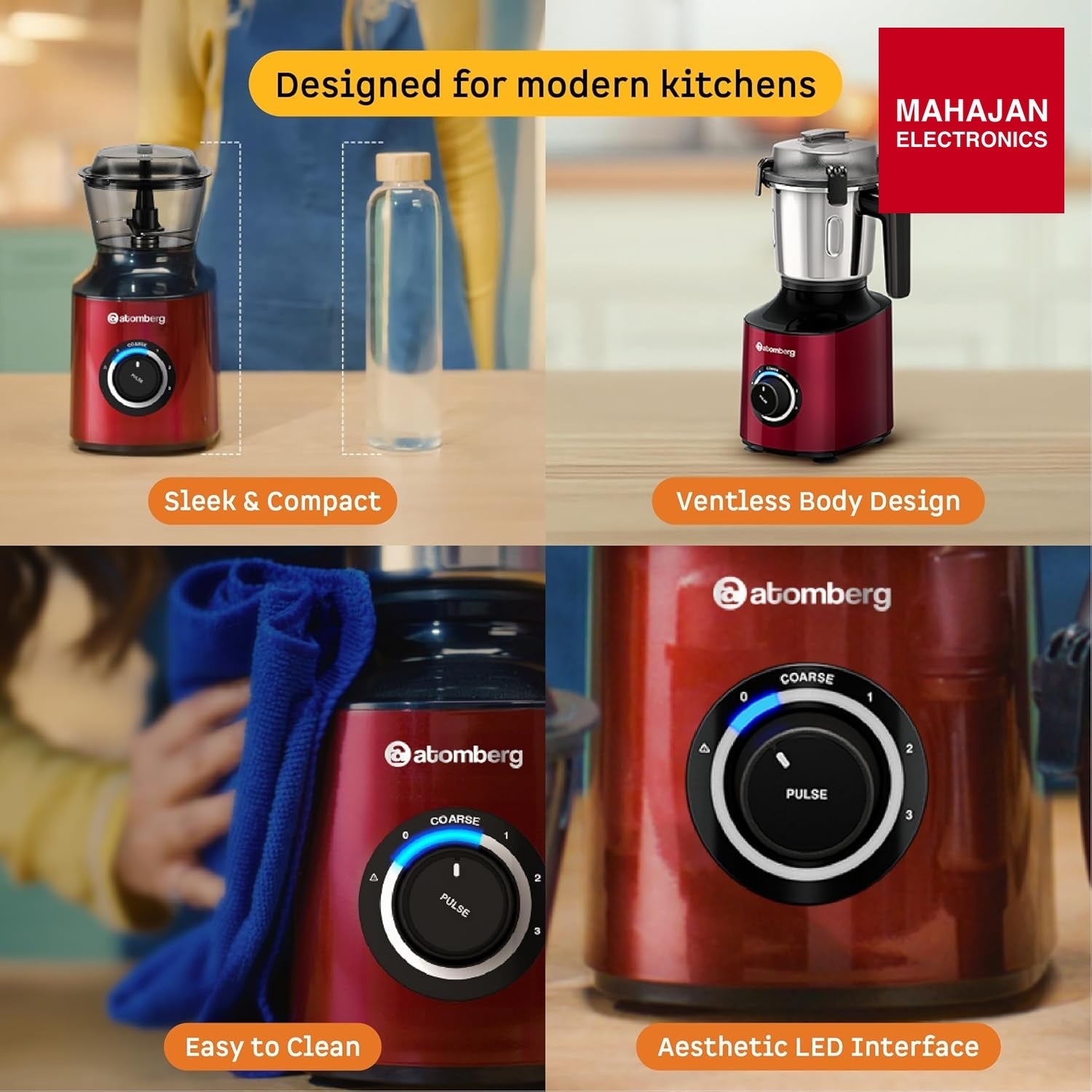 Atomberg Zenova Mixer Grinder | Unique Coarse Mode for Silbatta-like Texture | Intelligent BLDC Motor – Mahajan Electronics Online.