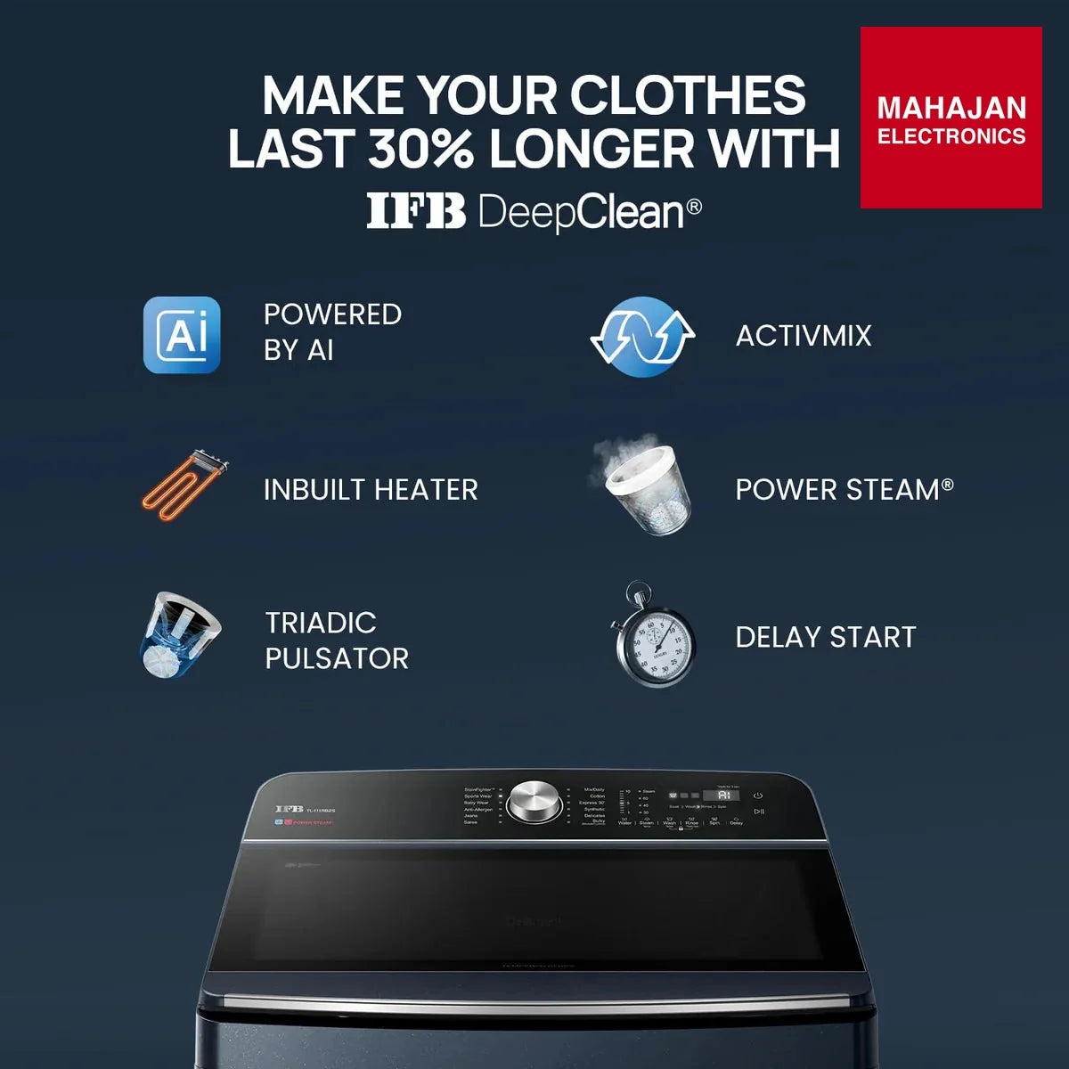 IFB TL111RB2SID 11Kg 5 Star Inverter Fully Automatic Top Load Washing Machine (DeepClean, Power Steam With In – Mahajan Electronics Online.