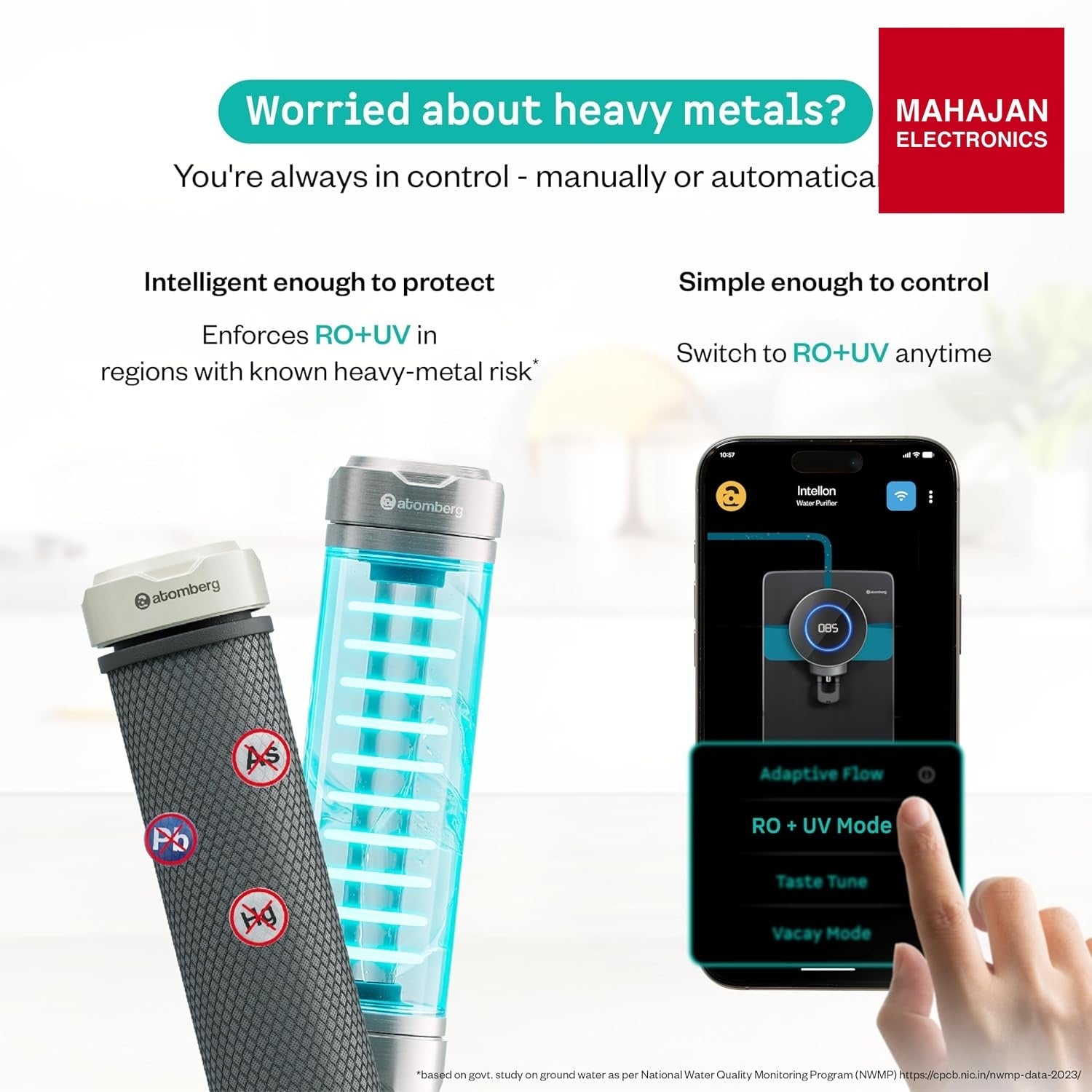 Atomberg Intellon RO Water Purifier 8L – Mahajan Electronics Online.
