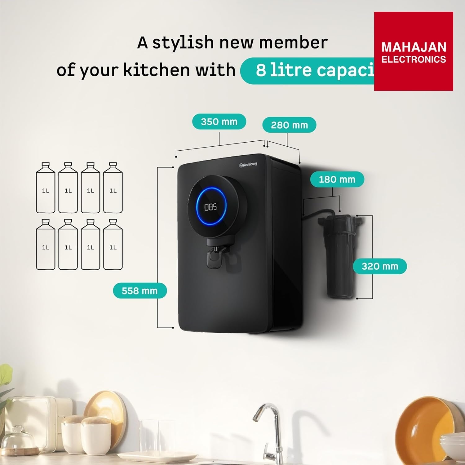 Atomberg Intellon RO Water Purifier 8L – Mahajan Electronics Online.