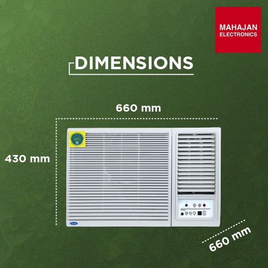 Carrier 19K ESTRELLA GXI (CIW19EC3R36F0) 1.5Ton 3 Star Window Inverter AC (Copper, Dust Filter & Turbo Mode – Mahajan Electronics Online.