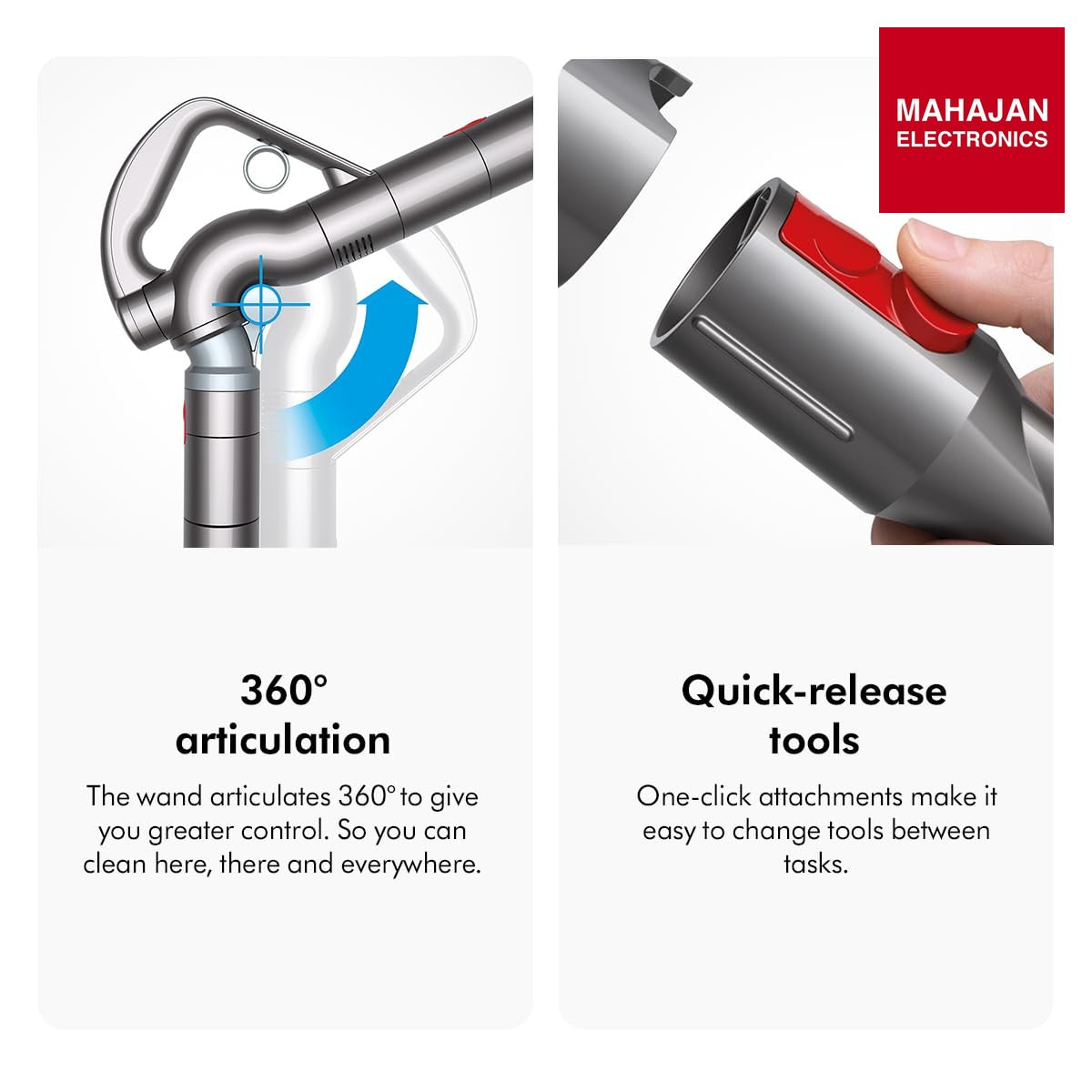 Dyson Big Ball Bagless Vacuum Cleaner | 800W Suction Power | 1.6L Dust Bin | Self-Righting | Automatic Cord – Mahajan Electronics Online.