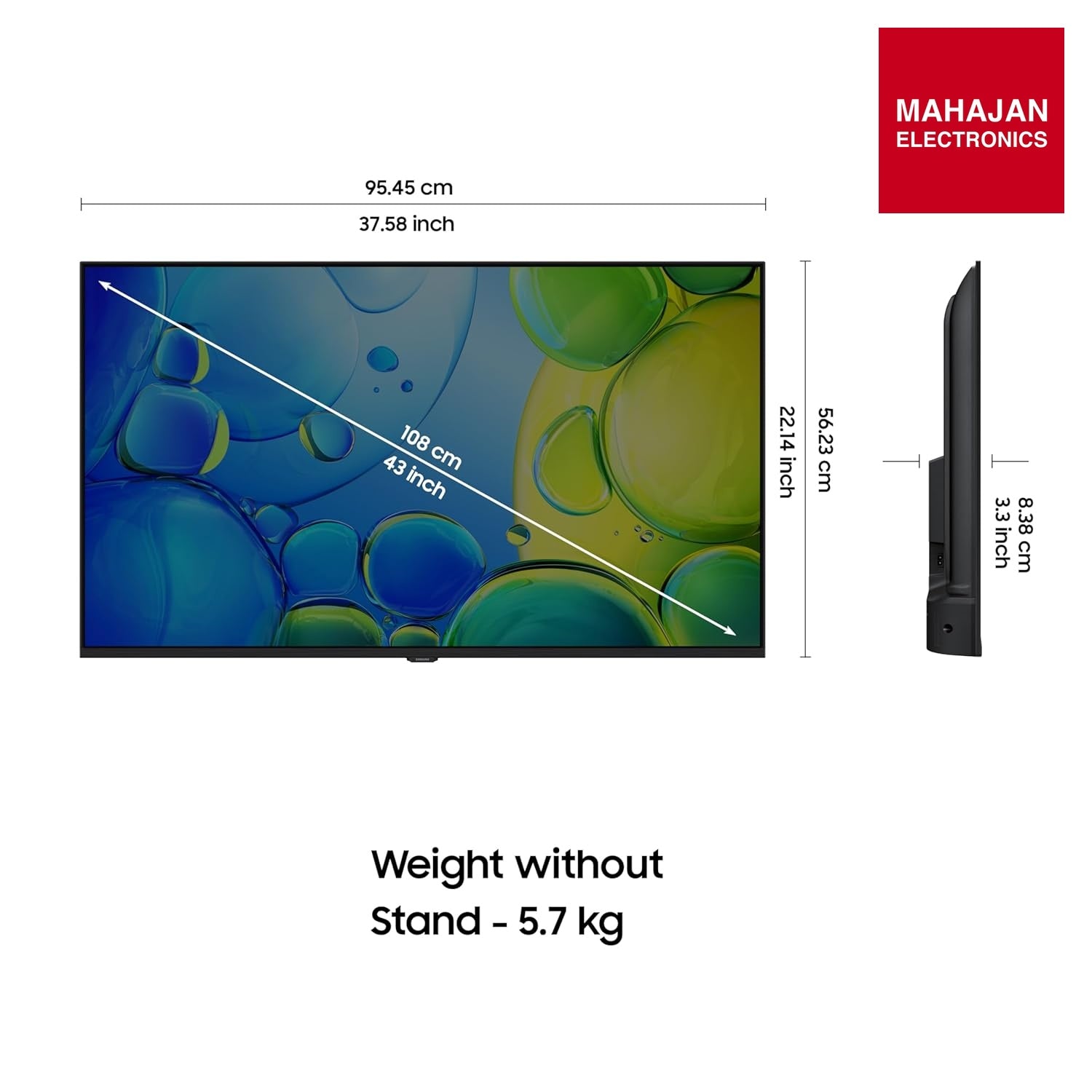 Samsung UA43F5500FUXXL 108 cm (43 inches) FHD Smart LED TV – Mahajan Electronics Online.