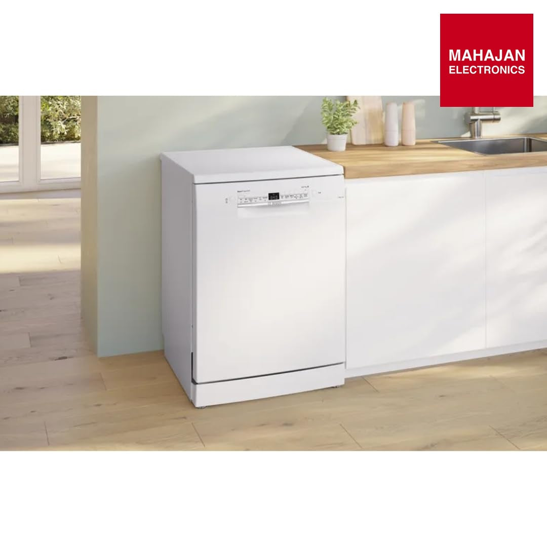 Bosch 14 Place Settings Dishwasher (SMS6IKW01I, Free-Standing, 60 cm, White, Home Connect, EcoSilence Drive – Mahajan Electronics Online.