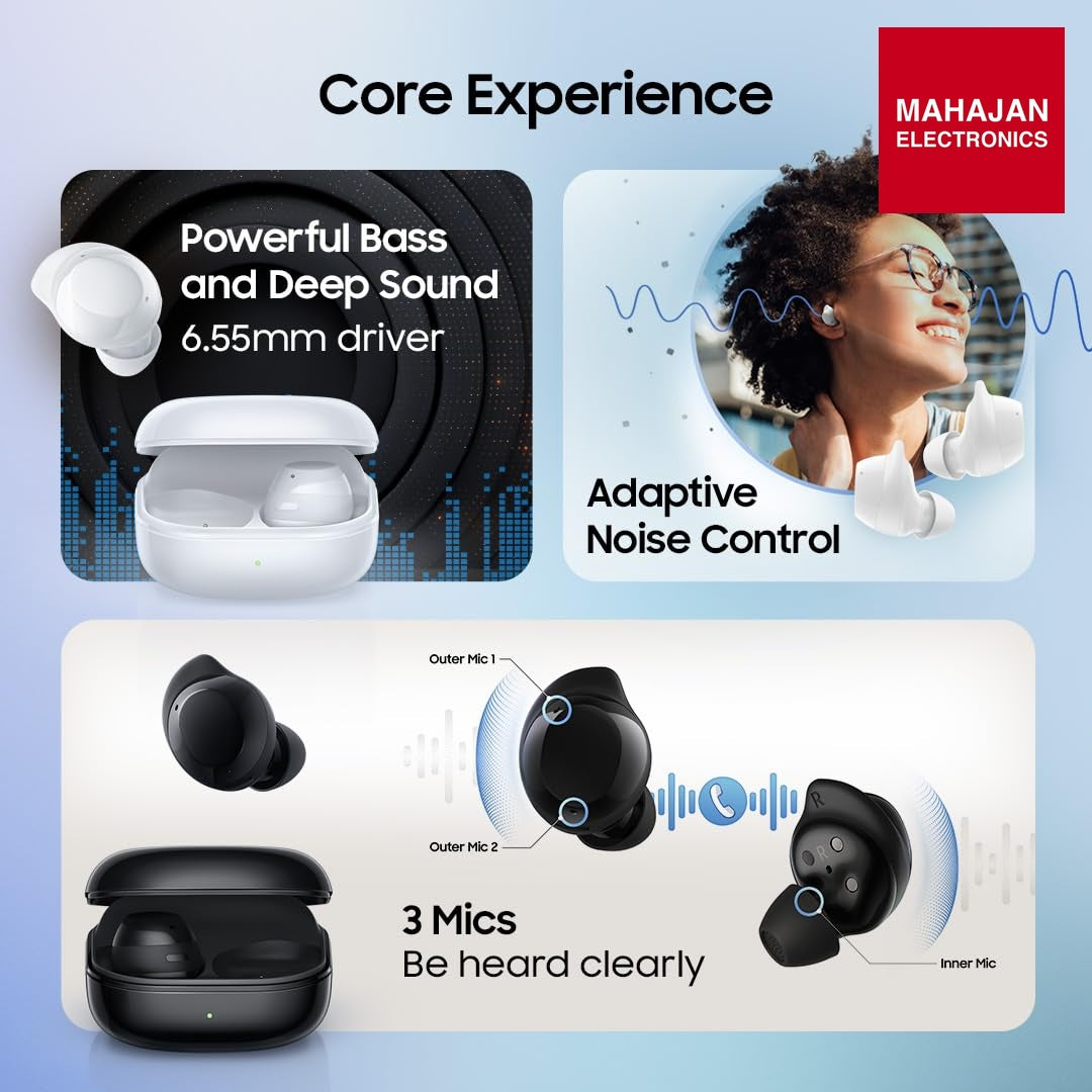 Samsung Galaxy Buds Core (Black) with Galaxy AI | Powerful Active Noise Cancellation | Enriched Bass | IP54 – Mahajan Electronics Online.