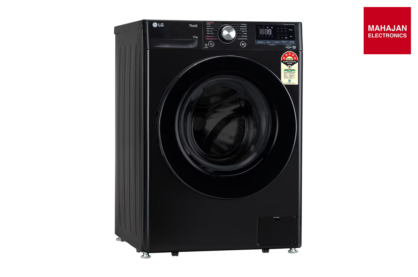 LG FHP1412Z3O 12Kg Front Load Washing Machine, AI Direct Drive™, Onyx Black – Mahajan Electronics Online.