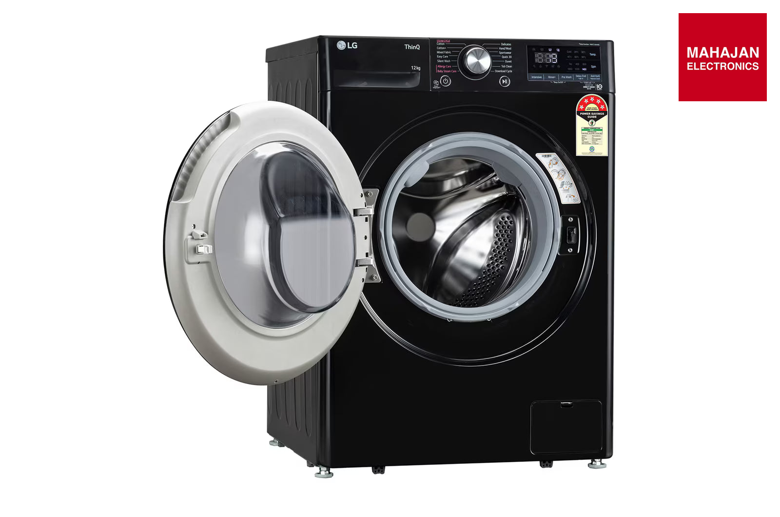 LG FHP1412Z3O 12Kg Front Load Washing Machine, AI Direct Drive™, Onyx Black – Mahajan Electronics Online.
