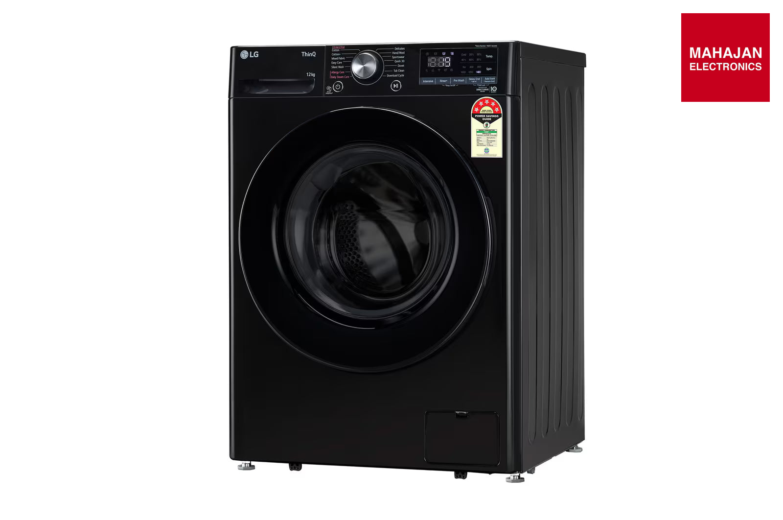 LG FHP1412Z3O 12Kg Front Load Washing Machine, AI Direct Drive™, Onyx Black – Mahajan Electronics Online.
