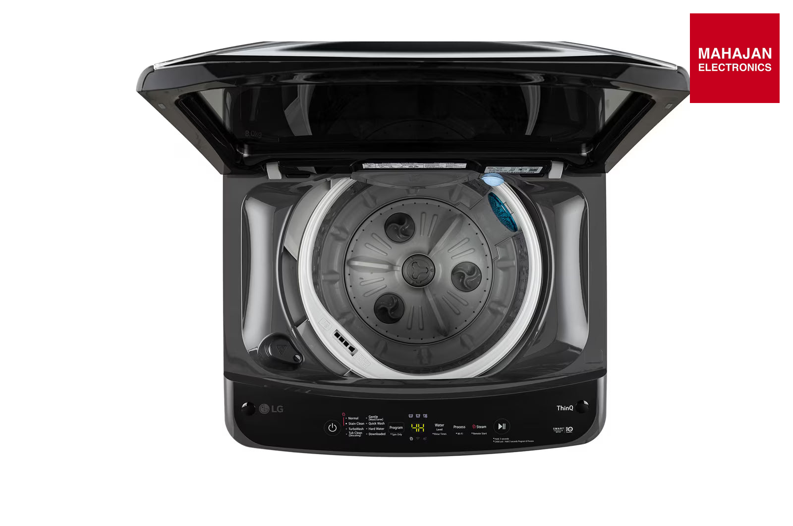 LG T80V4MB1S 8Kg Top Load Washing Machine, In-built Heater, Middle Black – Mahajan Electronics Online.