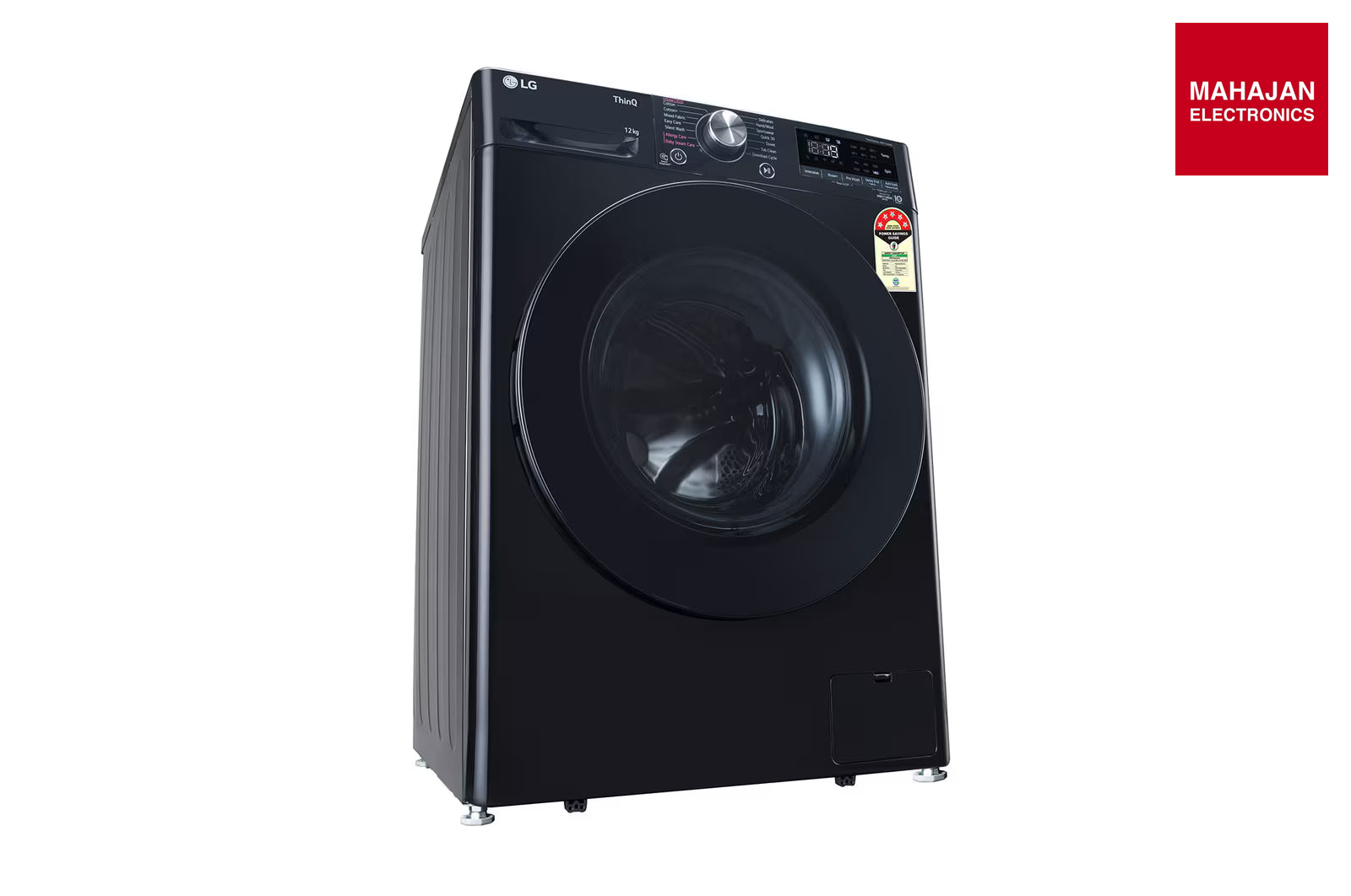 LG FHP1412Z5O 12Kg Front Load Washing Machine, AI Direct Drive™, Onyx Black – Mahajan Electronics Online.