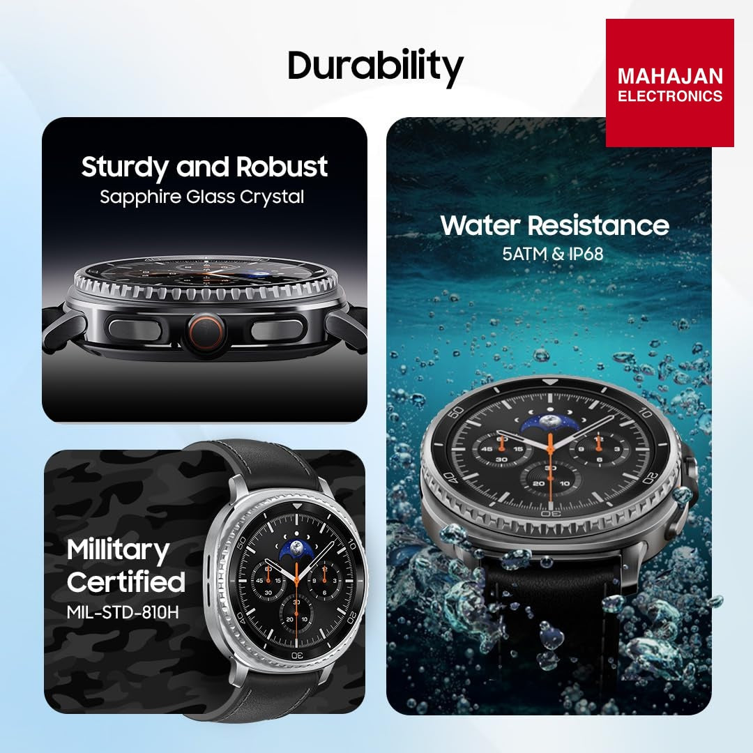 Samsung Galaxy Watch8 Classic (46mm LTE, Black) with 3nm Processor | Dual GPS | Sapphire Glass & Stainless – Mahajan Electronics Online.