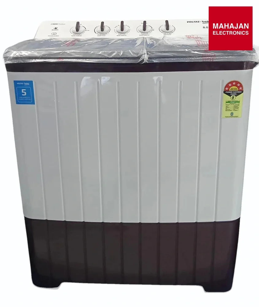 Voltas Beko WTT80UHA/BRSSWH5PODE 8 kg Semi Automatic Top Load Washing Machine Burgundy – Mahajan Electronics Online.